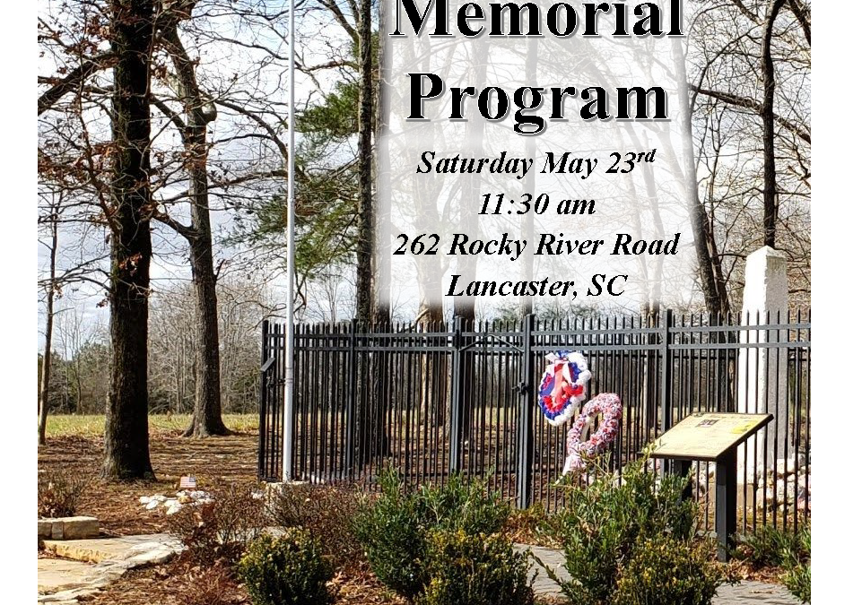 Buford Memorial Service at Buford Battleground Park sponsored by Friends of the Buford Massacre Battlefield