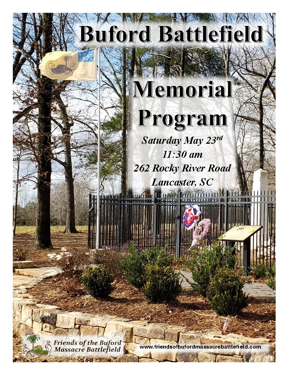 Buford Memorial Service at Buford Battleground Park sponsored by Friends of the Buford Massacre Battlefield