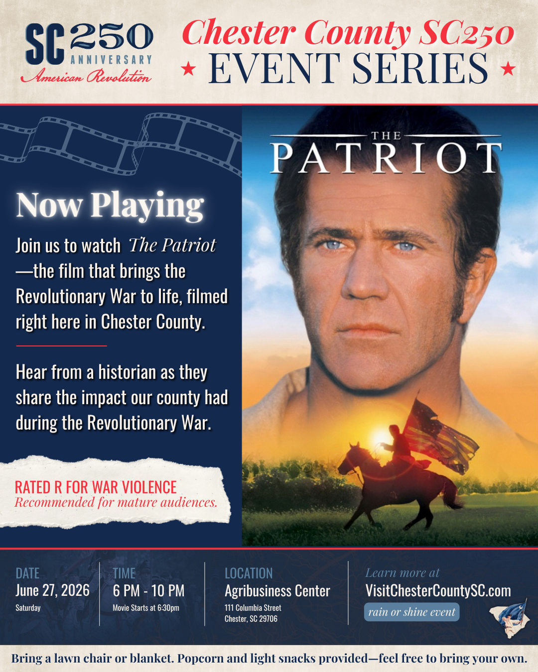 Chester County Movie Night: Showing The Patriot