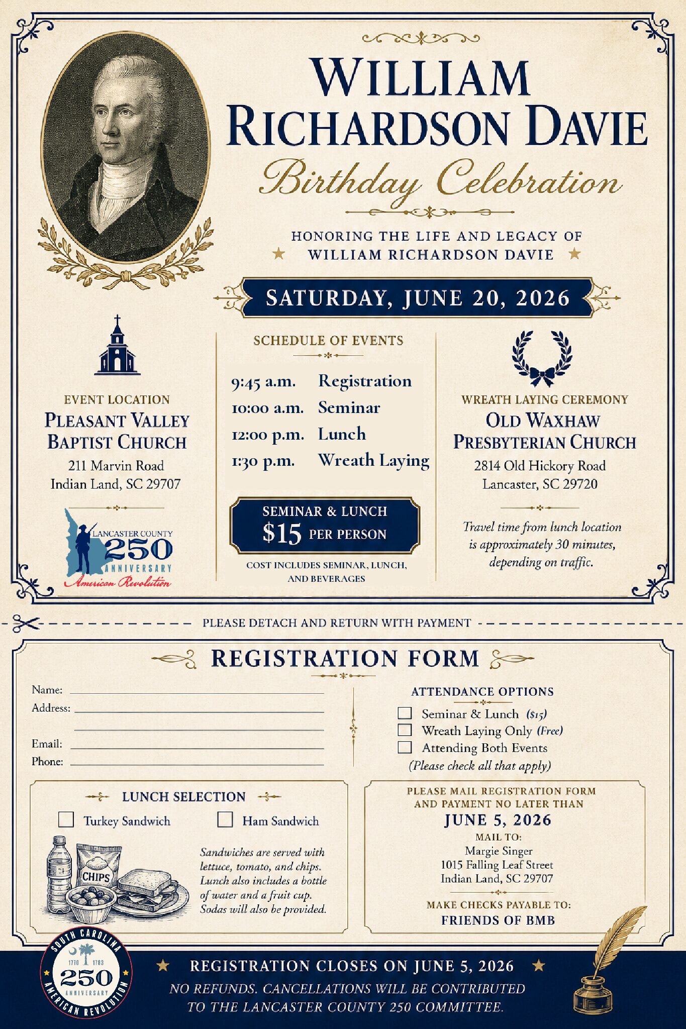 William Richardson Davie 270th Birthday