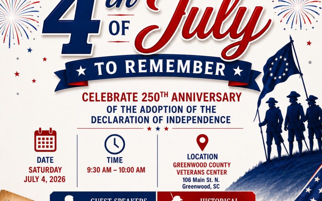 July 4th Celebration at the Veteran’s Center in Greenwood, SC