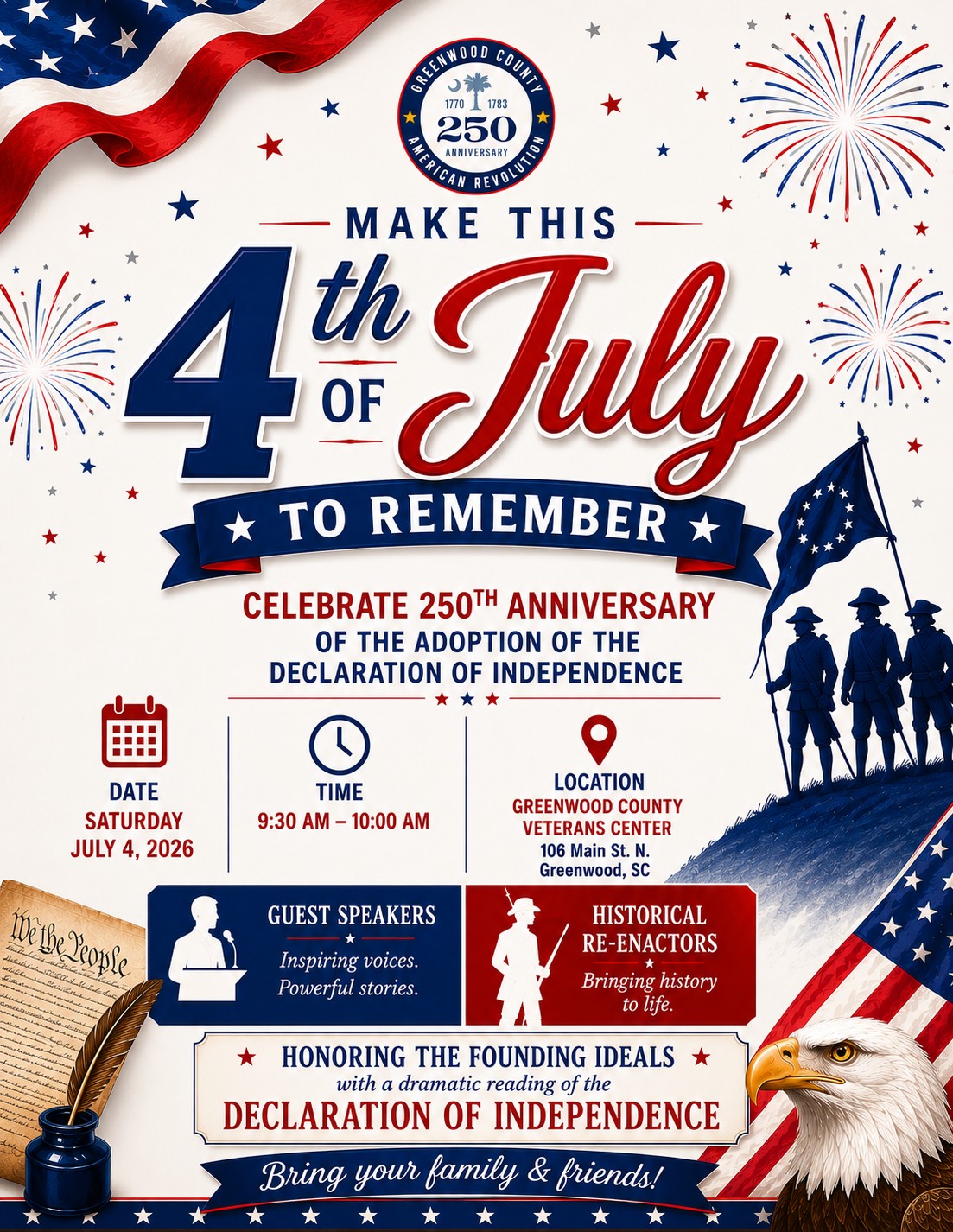 July 4th Celebration at the Veteran’s Center in Greenwood, SC