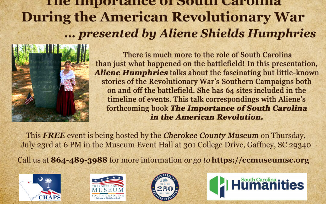 The Importance of South Carolina during the American Revolution