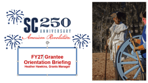 South Carolina's 250th Anniversary of the American Revolution celebration image.