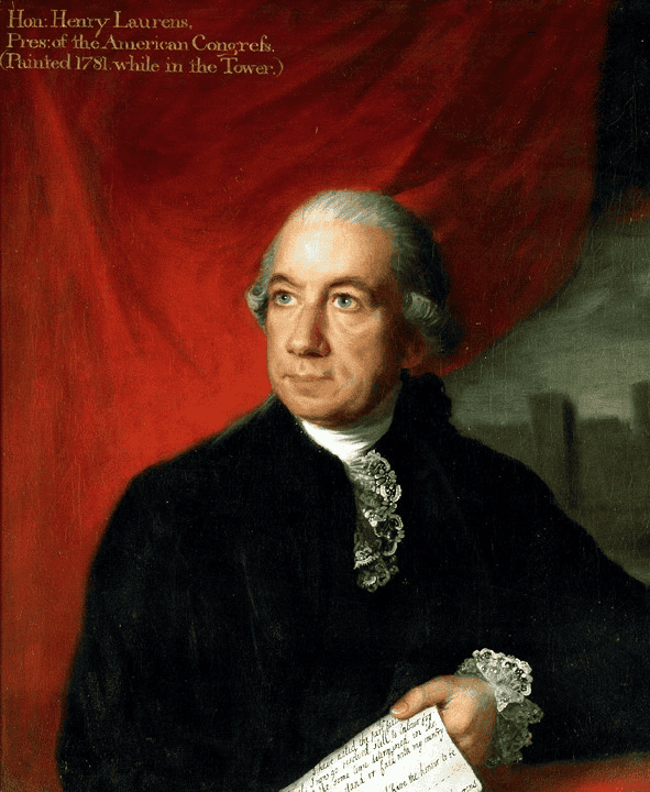 Portrait of Henry Laurens, American Revolutionary leader, painted in 1781.